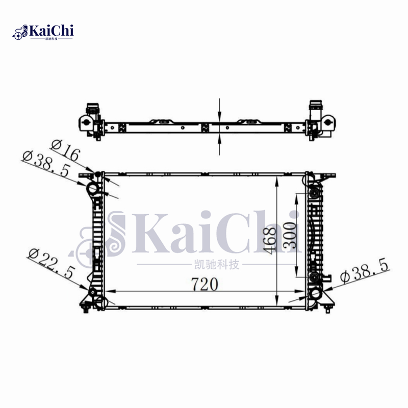 13278 Aluminum Replacement Radiator Fit 08-18 Audi A4 A5 A6 A7 Q5 S4 S5 SQ5 Porsche Macan