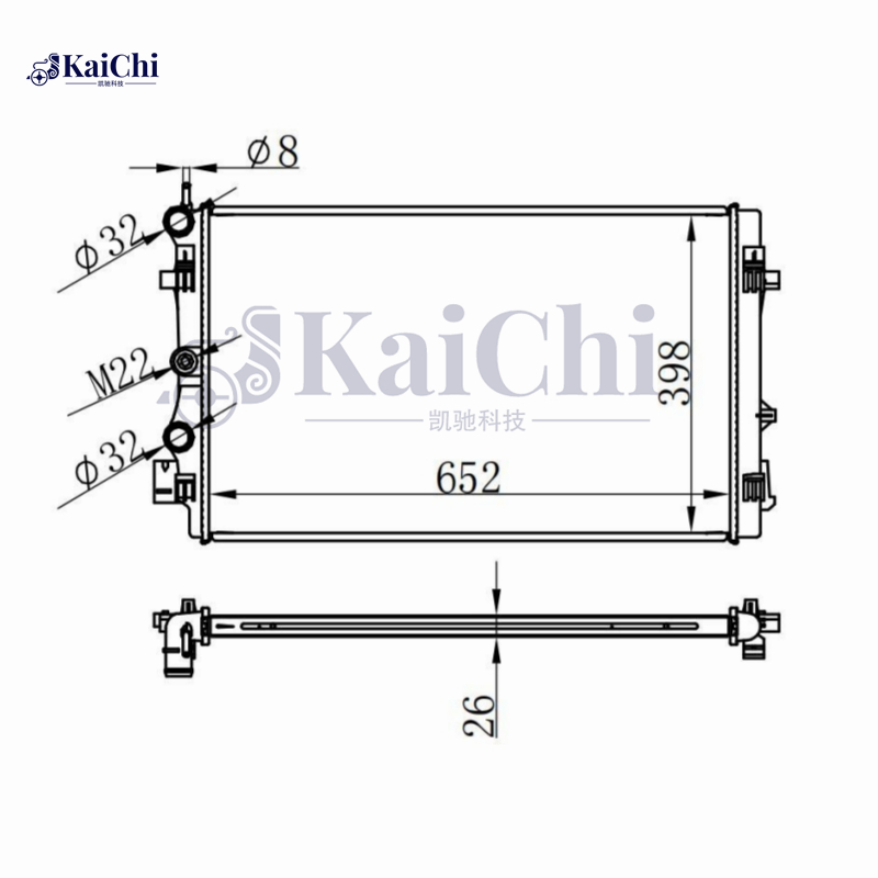 65293 Car Radiator For 11-15 Audi A1/09-15 Seat Ibiza IV/10-14 Skoda Fabia II/09- Volkswagen Polo V