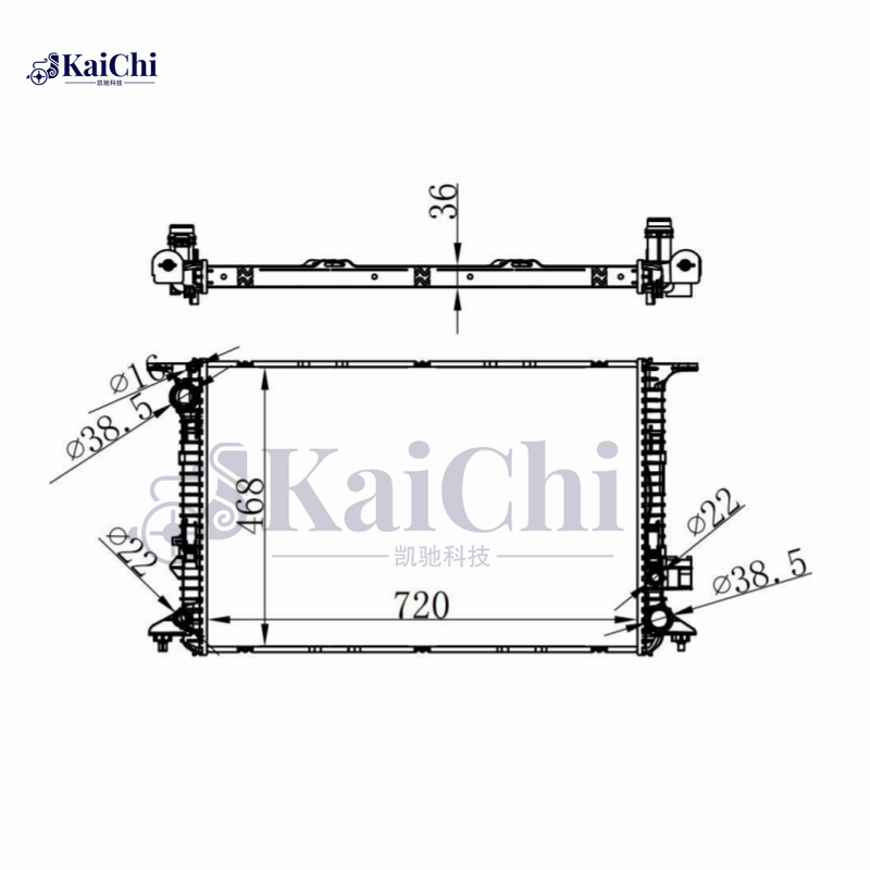 13637 Auto Engine Cooling Radiator For 13-18 Audi A8 Quattro 3.0L