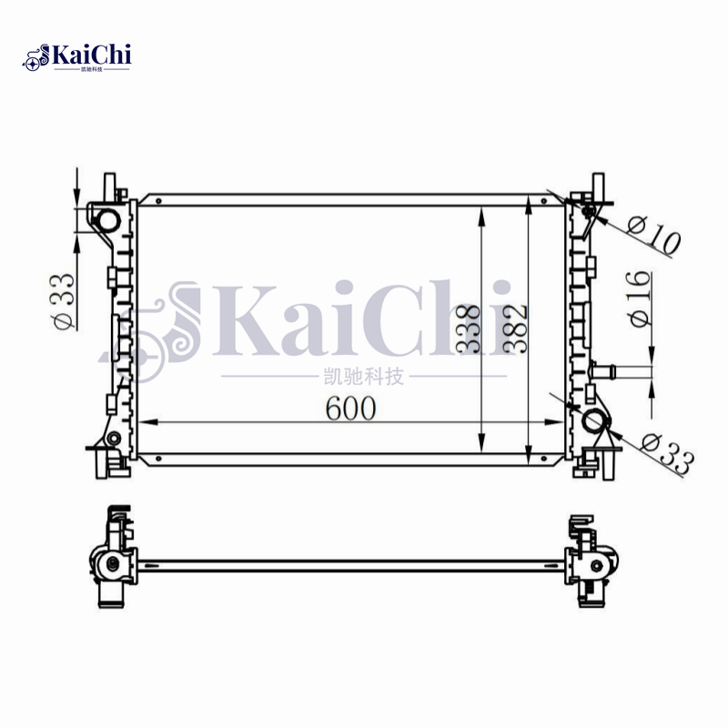 2296 Plastic Tank Radiator For 00-07 Ford Focus L4 2.0L 2.3L