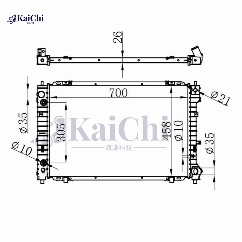 2306 Plastic Tank Radiator For 01-07 Ford Escape/01-04 Mazda Tribute/05-07 Mercury Mariner 2.0L 2.3L