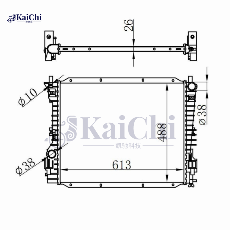 2789 Engine Coolant Radiator For 05-14 Ford Mustang V6 3.7L 4.0L/V8 4.6L 5.0L