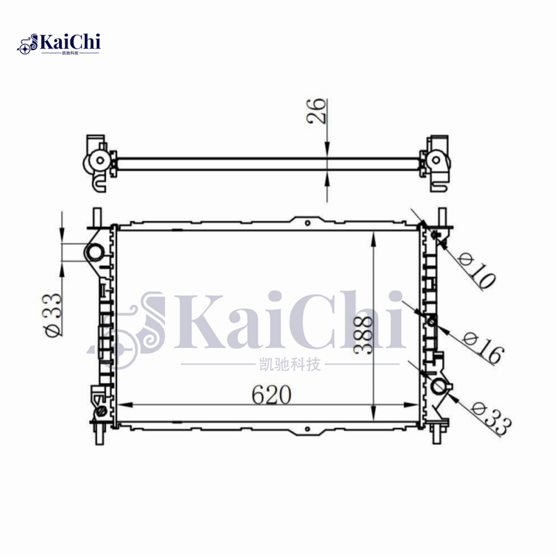 62156A Engine Cooling Radiator Fits 02-13 Ford Tourneo Transit Connect 1.8Di 1.8 TDCi