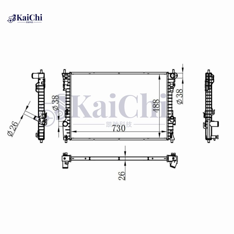 13185 Coolant Radiator For 10-19 Ford Explorer Flex 3.5L/10-18 Lincoln MKT 3.7L