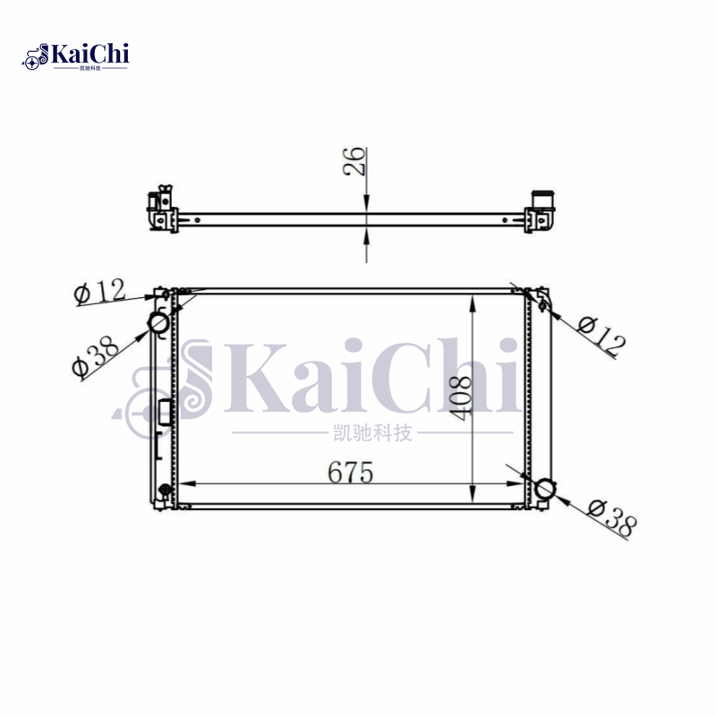 13515 Car Radiator For 14- Lexus NX300h/16-18 Toyota RAV4 Hybrid 2.5L