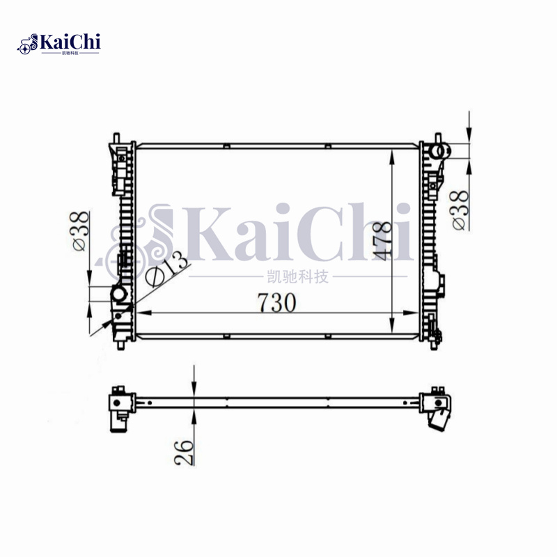 13364 Engine Radiator For 13-19 Ford Explorer Flex 3.5L/13-18 Lincoln MKT 3.7L