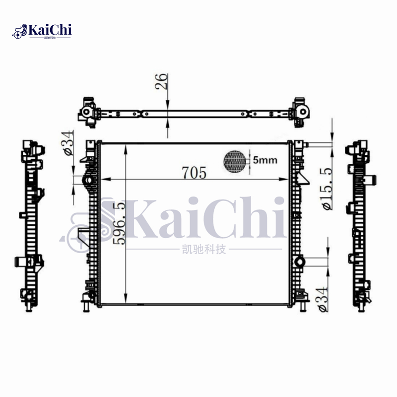13554 Auto Engine Radiator For 15-18 Ford Edge 3.5L/16-18 Lincoln MKX 3.7L