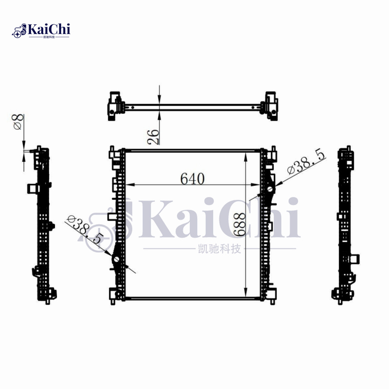 13875 Engine Cooling Radiator For 20- Ford Explorer 2.3L 3.0L/Lincoln Aviator 3.0L