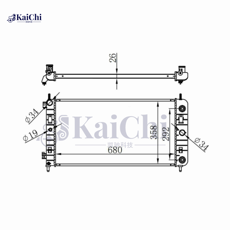 2727 Car Aluminium Radiator For 04-10 Malibu/05-10 Pontiac G6 3.5L 3.9L/07-08 Saturn Aura 3.5L