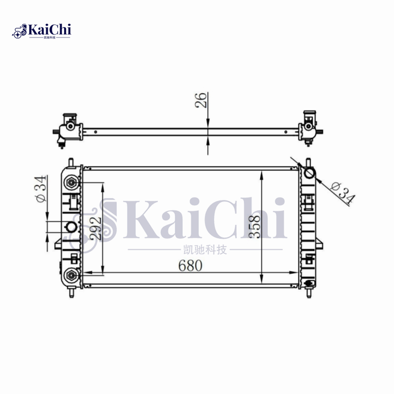 2608 Aluminum OE Style Radiator For 05-10 Chevrolet Cobalt/Pontiac G5 2.2L 2.4L