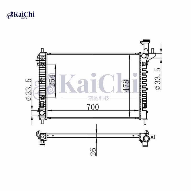 13007 Auto Parts Radiator For 07-17 GMC Acadia/08-17 Buick Enclave/09-17 Chevy Traverse 3.6L