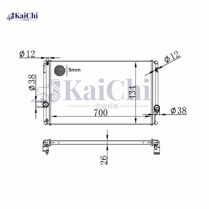 13514 Auto Radiator For 15-17 Lexus NX200t/18-21 NX300 2.0L