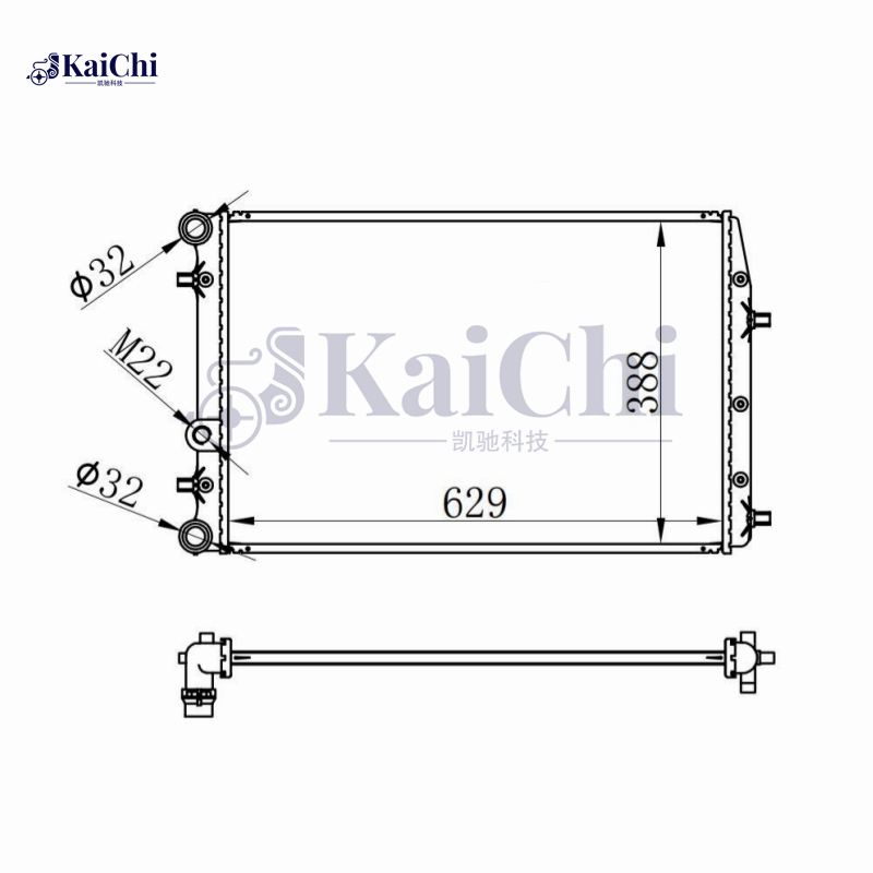 652711 Car Radiator For 02-09 Seat Cordoba Ibiza/99-08 Skoda Fabia/05-11 Volkswagen Fox/01-09 Polo
