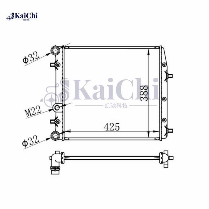 652691 Car Radiator For 02-09 Seat Cordoba Ibiza/99-08 Skoda Fabia/02-11 Volkswagen Fox Polo 1.2L 1.4L 1.6L