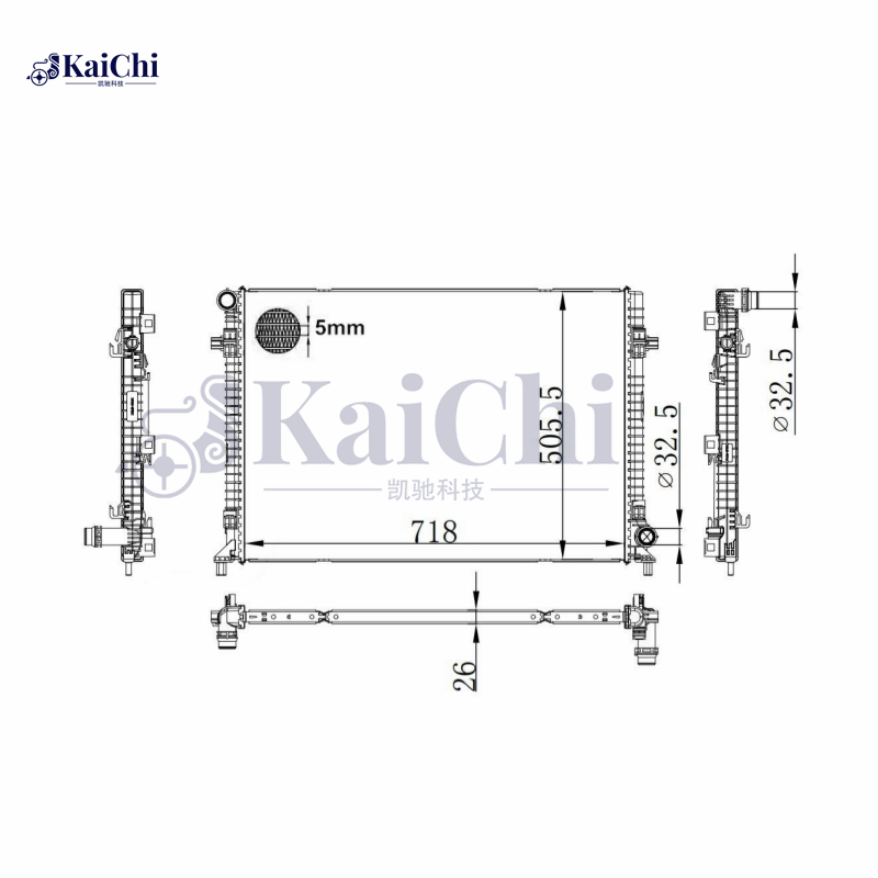 13755 Car Radiator For 18-21 Volkswagen Atlas 3.6L