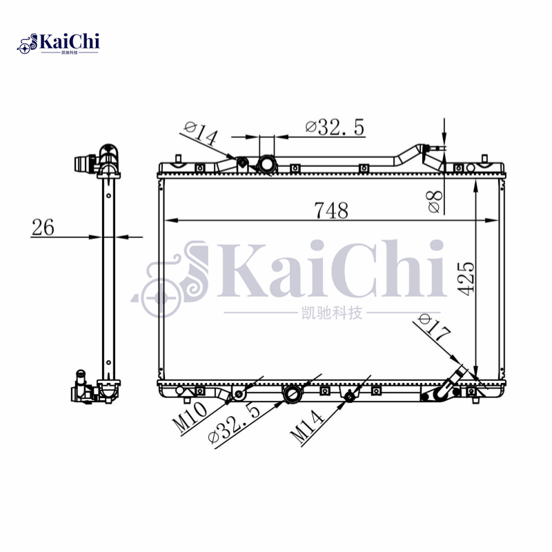 606216 Aluminum Radiator Fits 2007- Honda CR-V Mk3 RE6 N22A2 N22B4 N22B3 2.2D