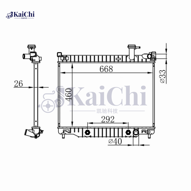 2563 Aluminum Radiator For 03-09 Chevrolet Trailblazer/GMC Envoy 5.3L 6.0L