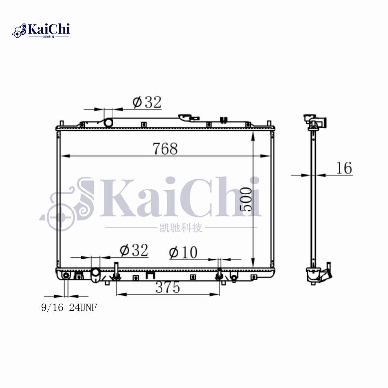 2417 Aluminum Radiator For 01-02 Acura MDX/03-04 Honda Pilot 3.5L