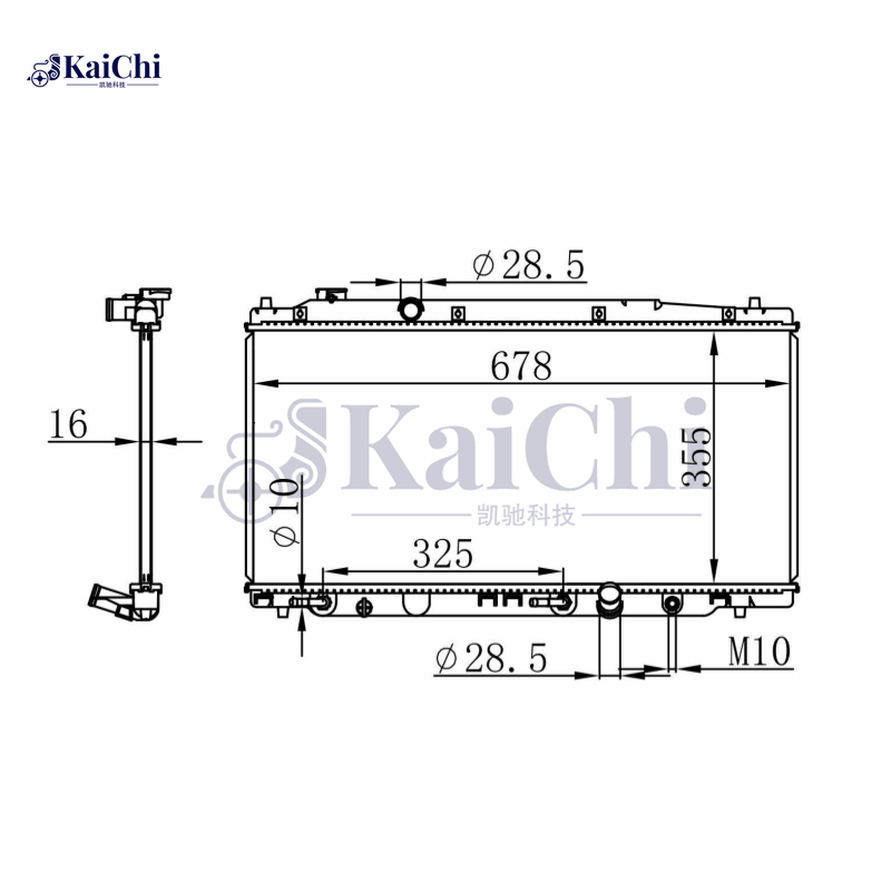 681374 Engine Radiator For 08-15 Honda Jazz III/FIT III/Monocab LDA3/L13Z1/L13Z2 1.2L 1.3L 1.4L