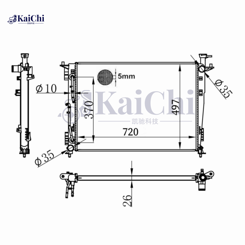 13863 Engine Radiator For 20-23 Kia Telluride V6 3.8L 25310S9000