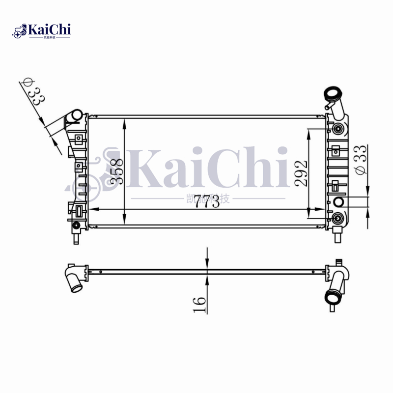 2710 Engine Radiator For 05-09 LaCrosse 04-05 Impala Monte Carlo 04-08 Grand Prix 3.4L 3.8L