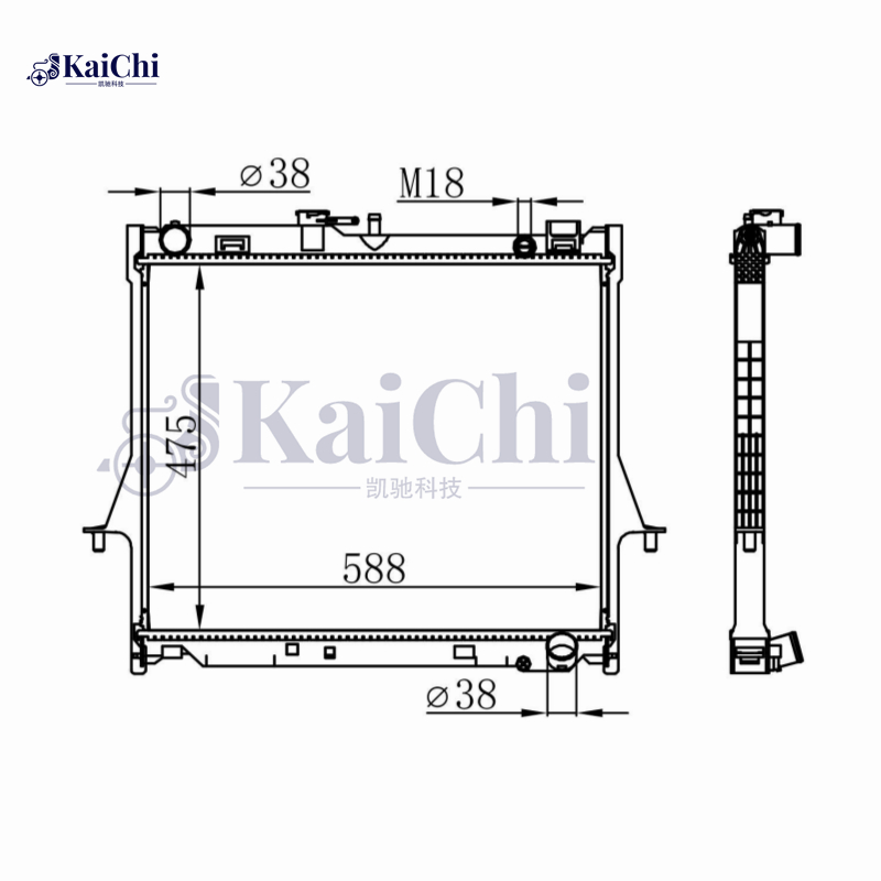 60855 Coolant Radiator For 02-12 Isuzu D-MAX 2.5D Manual