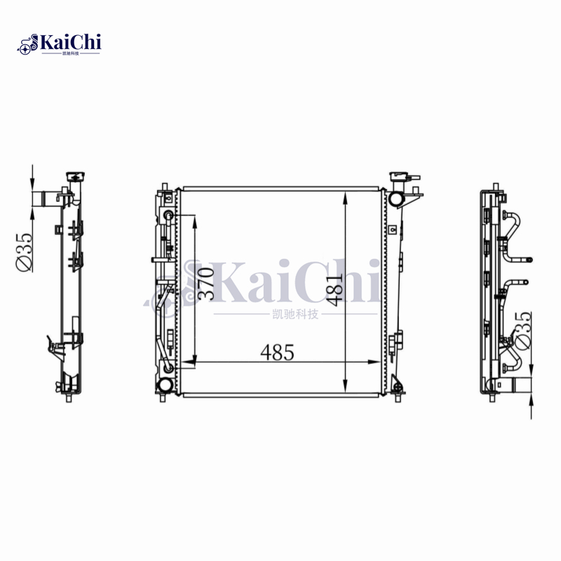 675022 Engine Cooling Radiator Hyundai ix35 LM/EL/ELH D4HA 2.0CRDi / 2.0CRDi 4WD 2010- / Kia Sportage III SL 2.0CRDi /2.0CRDi AWD 2010-
