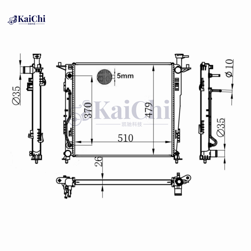 606428 Engine Cooling Radiator For 2015- Kia Sorento III UM D4HB 2.2 CRDi