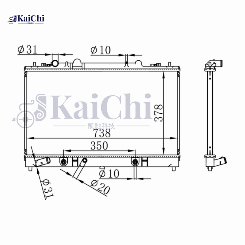 2672 Aluminum Radiator OE Replacement For 03-08 Mazda 6 3.0L