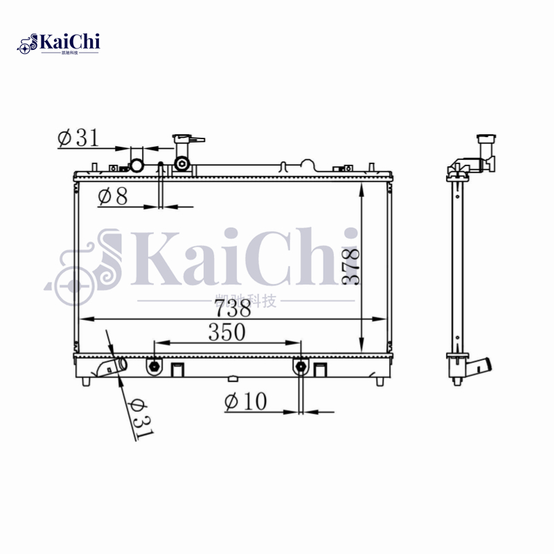 2673 Radiator Assembly Factory Style Aluminum Core For 03-08 Mazda 6 2.3L