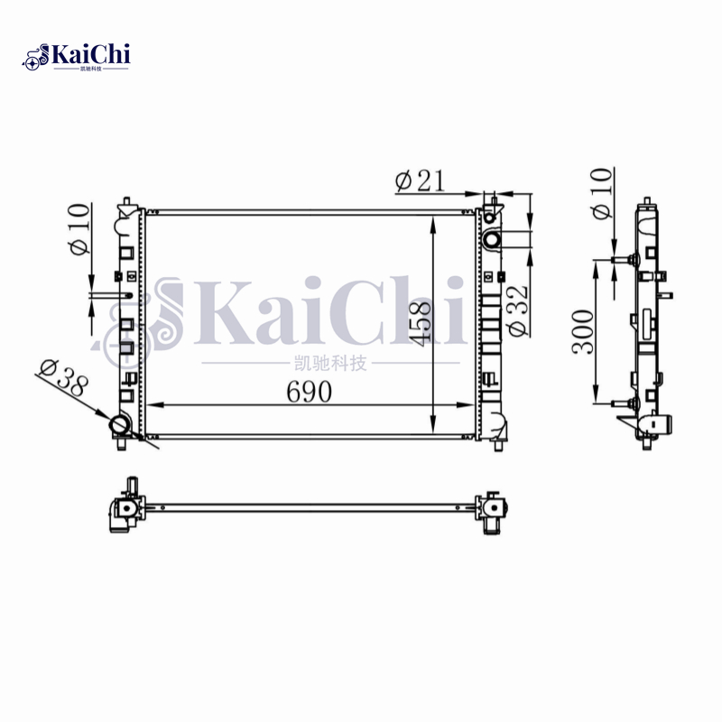 2330 Aluminum Core Cooling Radiator OE Replacement For 00-01 Mazda MPV 2.5L
