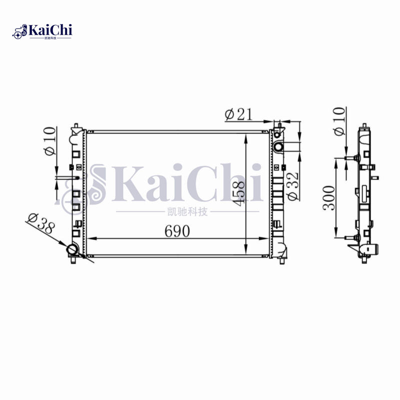2768 New Aluminum Radiator Fits 02-06 Mazda MPV 3.0L W/O Tow Package