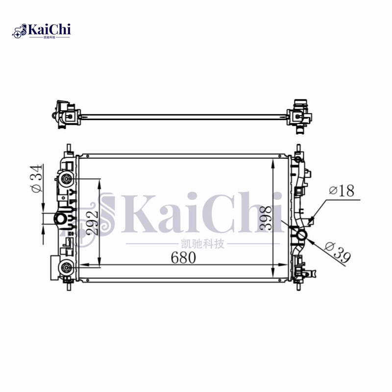 13197 Aluminum Core Engine Radiator For 10-16 Chevrolet Cruze 1.4L Turbo 1.8L