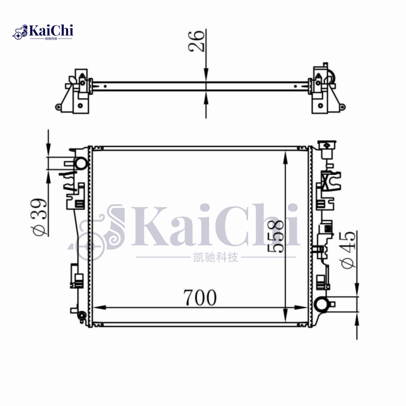 13129 Engine Radiator For 09-21 Dodge Ram 1500/09-13 Ram 2500 3500 3.6L 3.7L 4.7L 5.7L