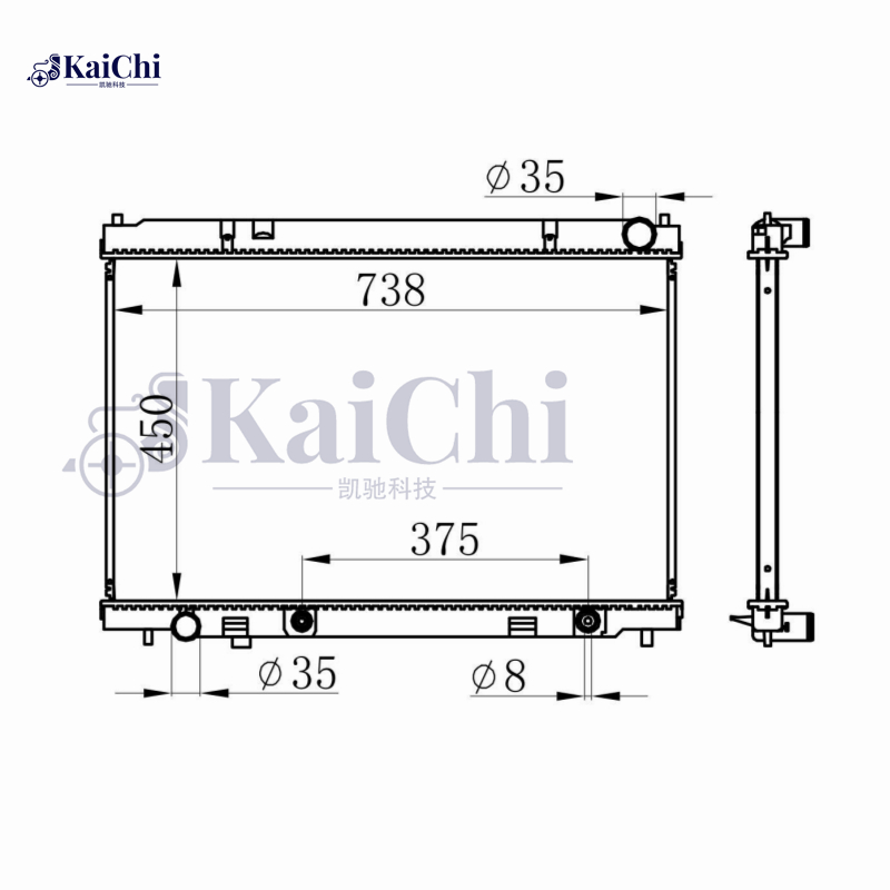 13012 Aluminum Core OE Style Racing Radiator For 09-10 Infiniti M35 3.5L/06-10 M45 4.5L