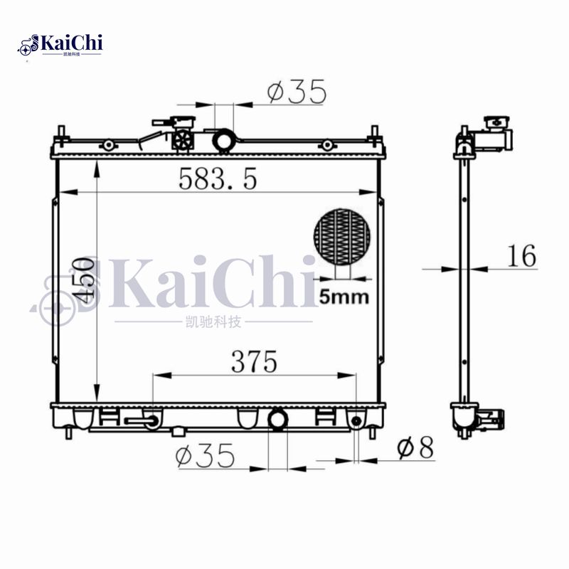 67369 Coolant Radiator For 10-22 Nissan NV200 Evalia 1.6L