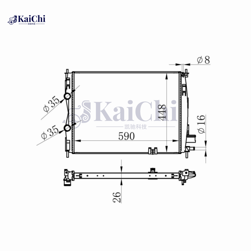 67360 Engine Radiator For 07-13 Nissan Qashqai/Qashqai+2 I 1.5D 21400JD50A