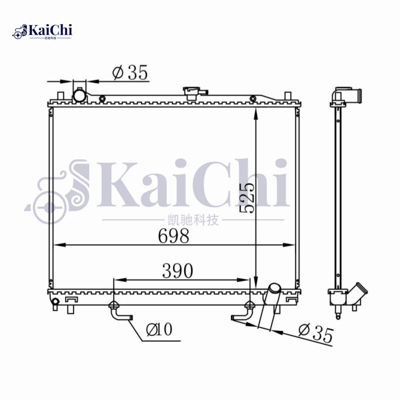 68181A Engine Cooling Radiator Fits 00- Mitsubishi Pajero 2.5TD 3.2TD