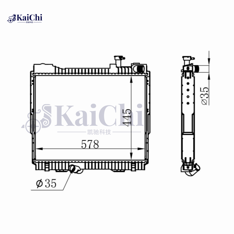 21400MB41C Engine Cooling Radiator For 1999- Nissan Atleon Cabstar NT400 NT500 3.0D 4.0D 4.5D 6.0D