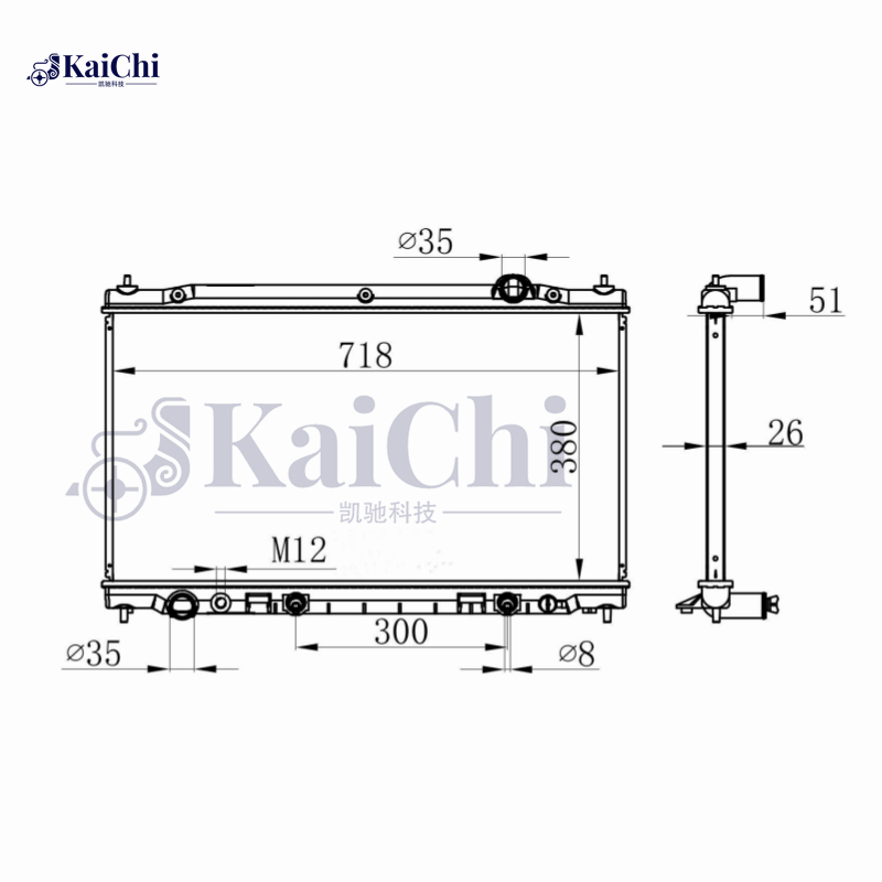 13630 Car Radiator For 2016- Infiniti Q50/17-22 Q60 3.0L Turbo