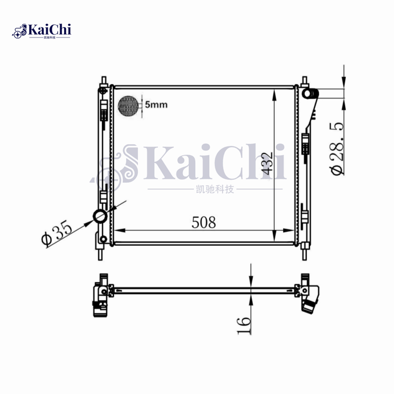 606120 Aluminum Core Radiator For 2014- Nissan Juke Pulsar MK II 1.2 DIG-T