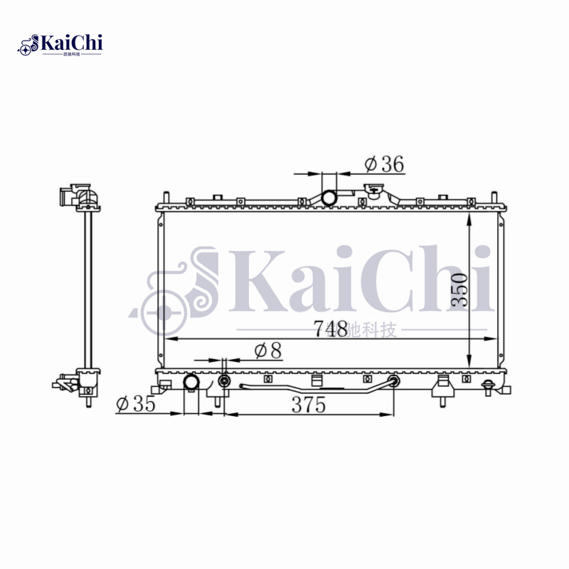 2842 Aluminum Core Radiator OE Replacement For 06-12 Mitsubishi Eclipse 2.4L 3.8L