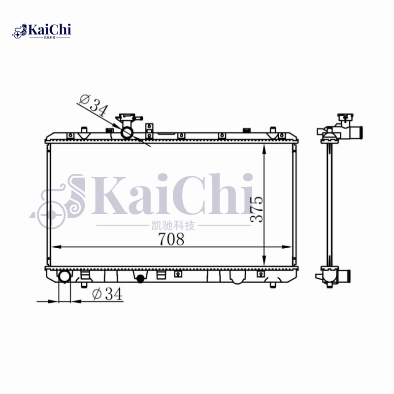 64197 Engine Cooling Radiator For 2006- Suzuki SX4 M15A M16A 1.5L 1.6L/06-14 Fiat Sedici 1.6L Manual