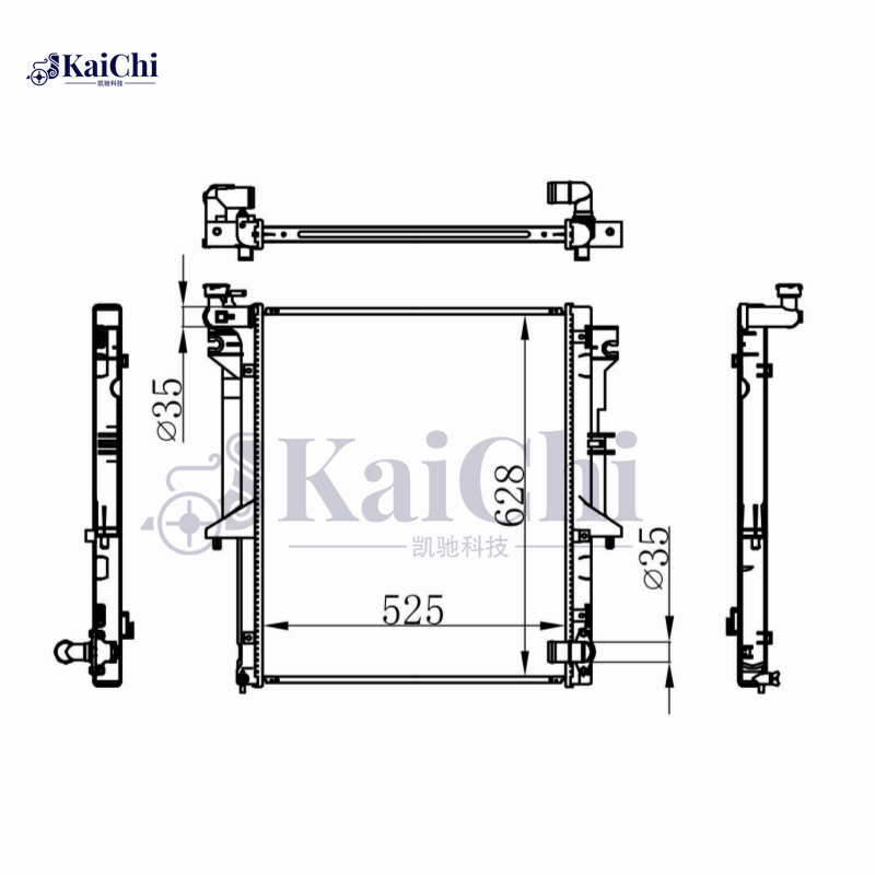 1350A817 OEM Style Radiator For 2015- Mitsubishi L200/Triton/Strada/Pajero/Montero Sport 2.5D