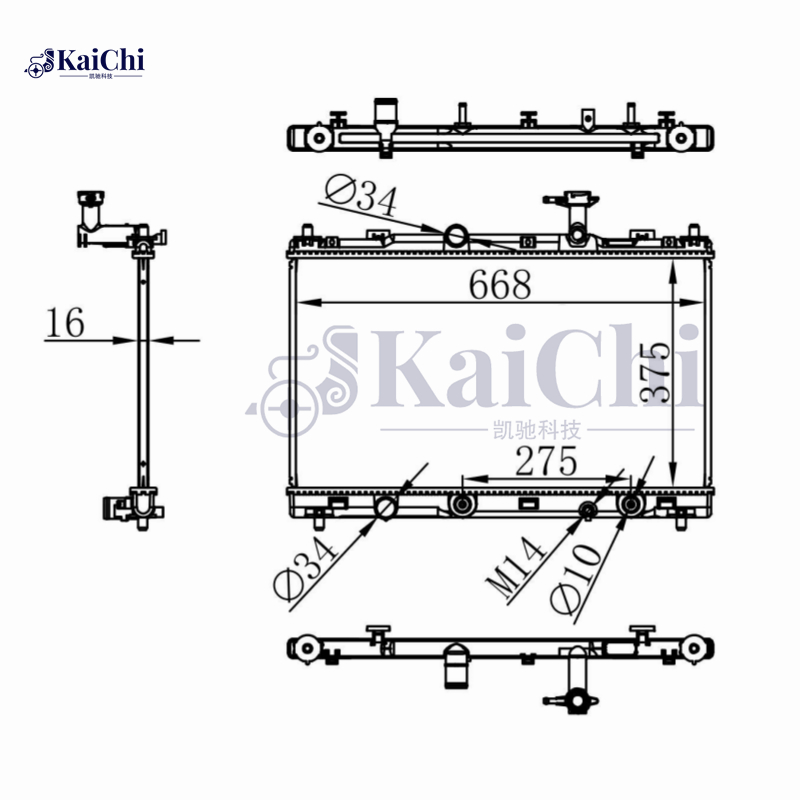 606147 Coolant Radiator For 2013- Suzuki SX4 II S-Cross M16A 1.6L 1770061M10