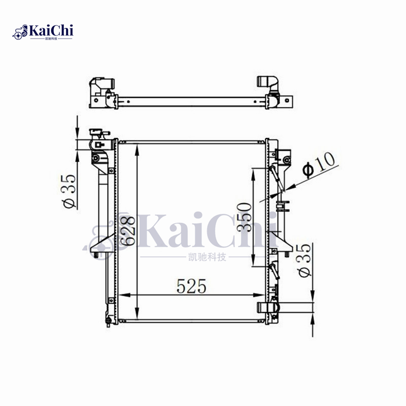62896 Auto Engine Cooling Radiator Mitsubishi L200/Triton KA4T 2.5D 2005-2015