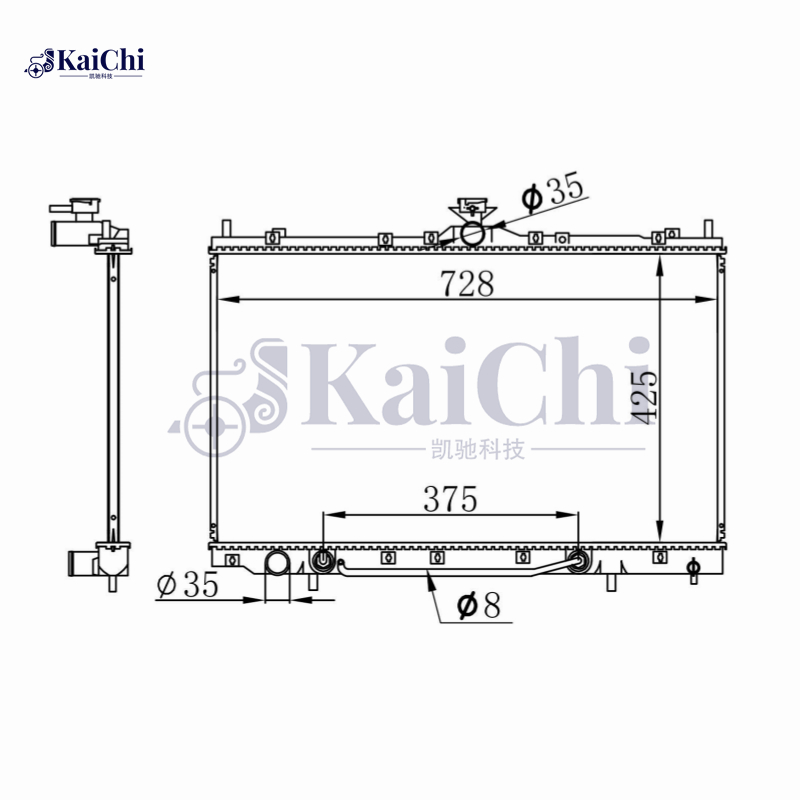 628975 Nissens Coolant Radiator For 04-11 Mitsubishi Grandis 2.4L