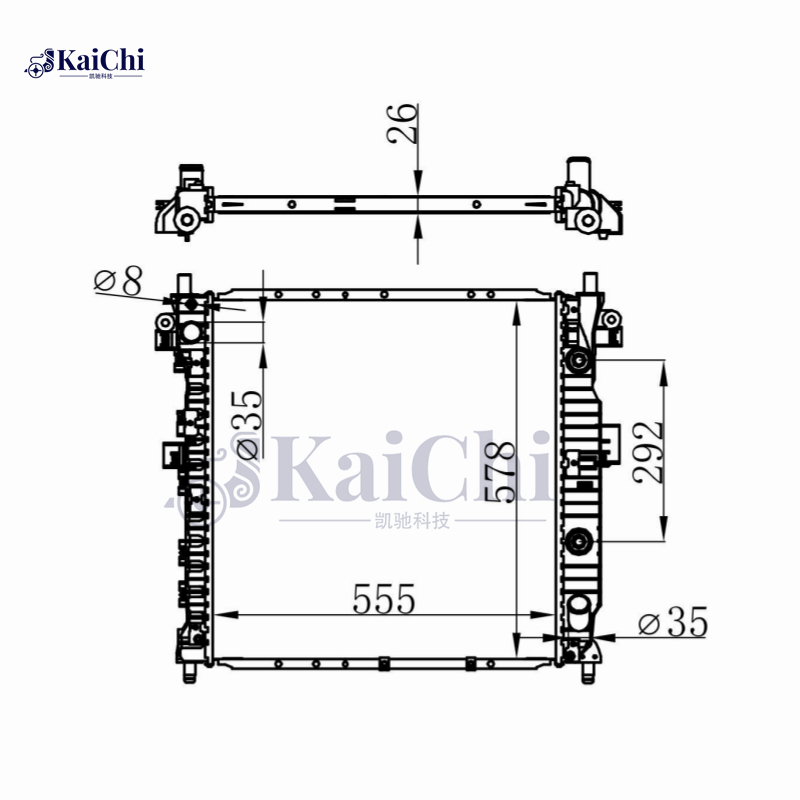 64316 Cooler Radiator For 2005- Ssangyong Kyron 2.0XDi 2.7XDi/Actyon 2.0XDi