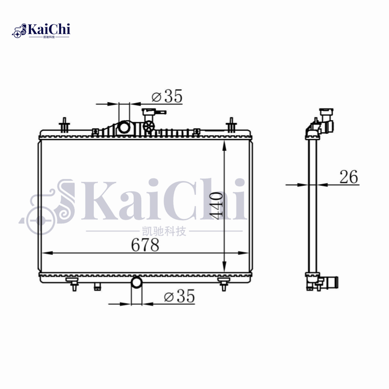 637645 Engine Radiator For 2008- Renault Koleos I 2.0DCi 2.5L 214003414R