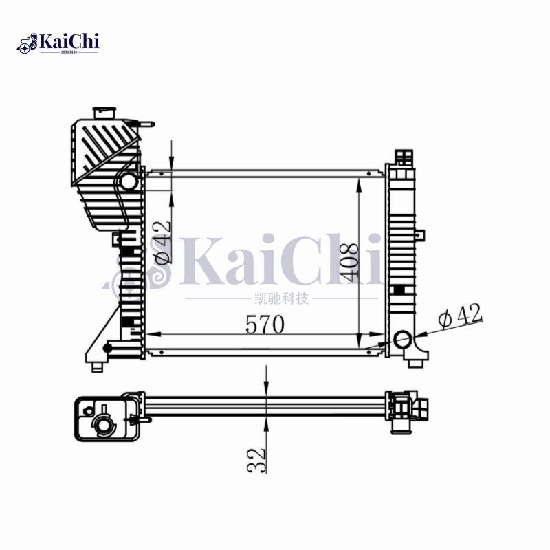 62687A Engine Cooler Radiator For 95-06 Mercedes-Benz Sprinter 2-T 3-T 4-T Manual